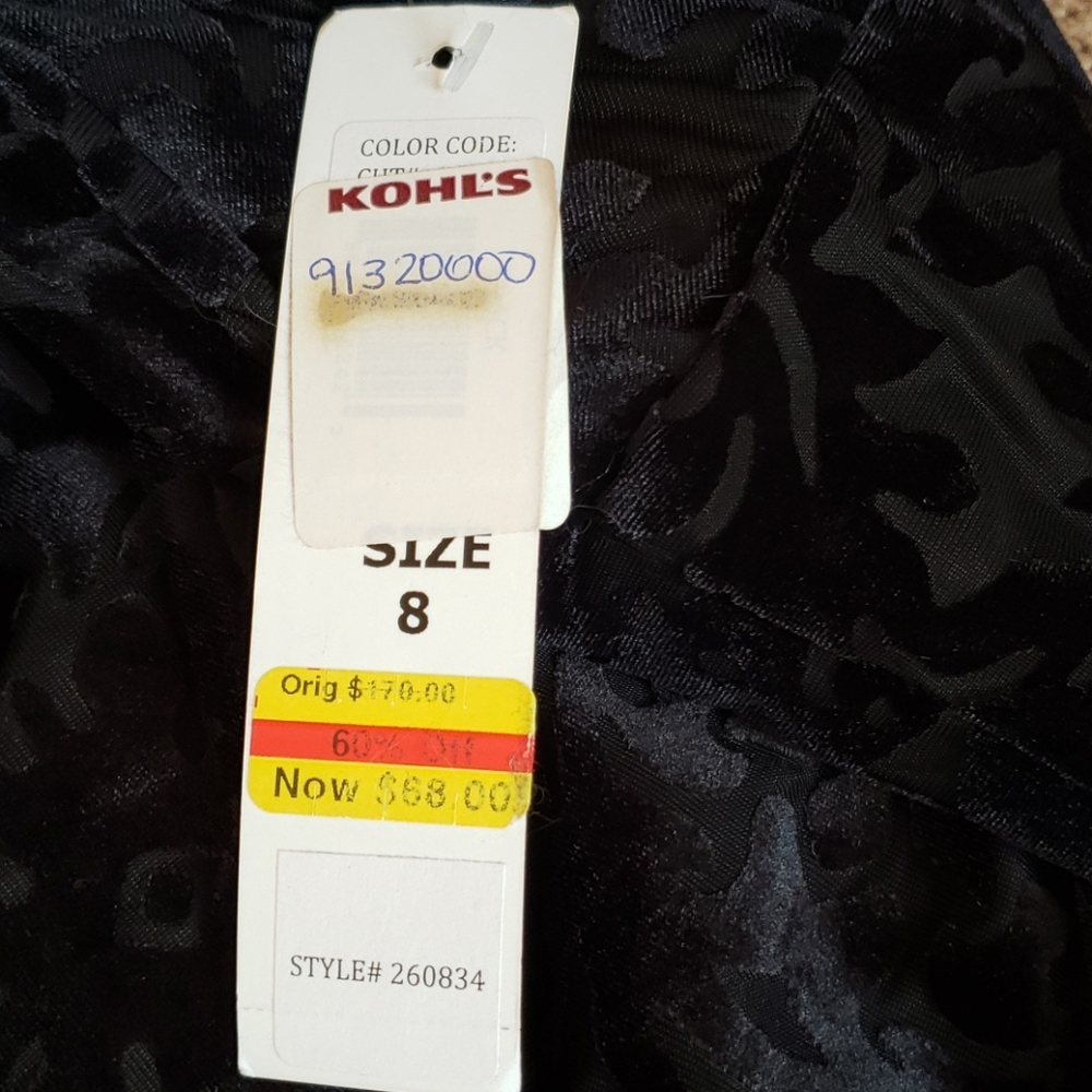 Velvety 3/4 sleeve Vneck/back dress sz8 - Picture 14 of 14